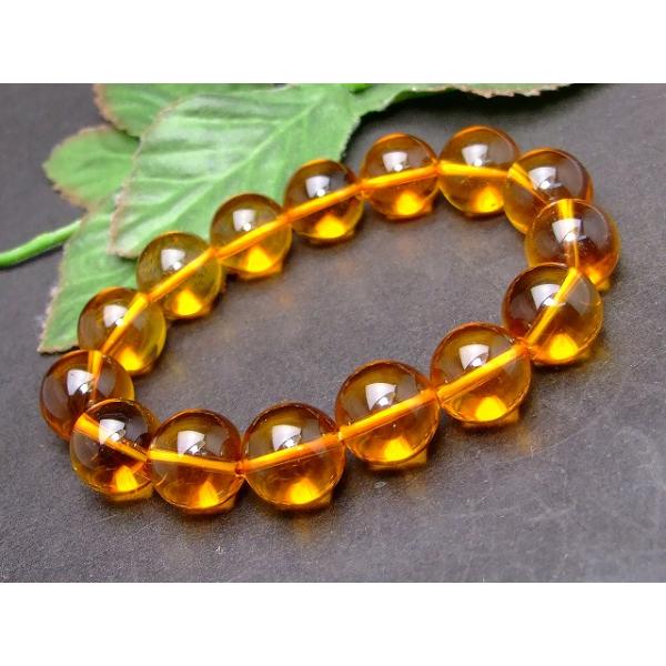 ≪g3-35R≫14mm○5A○シトリン 黄水晶○ブレスレット○内径調整可能