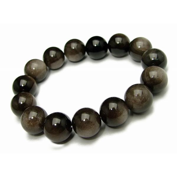 天然石 パワーストーン g3-393M 12mm AA シルバーオブシディアン