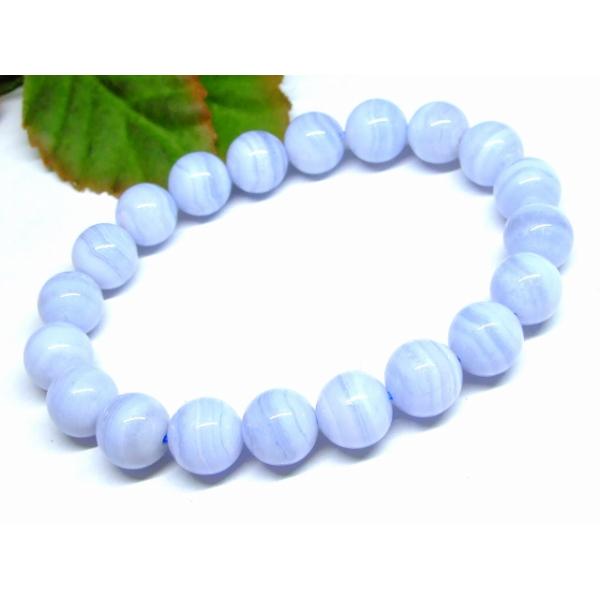 ≪g3-724A≫8mm 5A ブルーレースアゲート ブレスレット 内径選択可