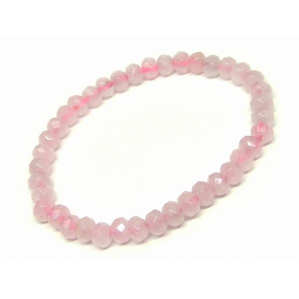 天然石 パワーストーン g3-78H ローズクォーツ 紅水晶 6mm×4mm ボタン