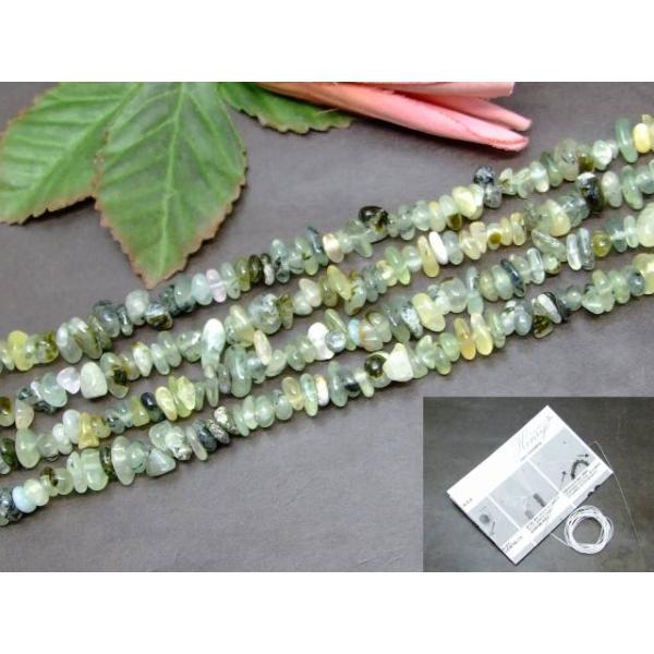 天然石 プレナイト ロンデル キラキラボタン多面カット 1連 まとめ売り ...