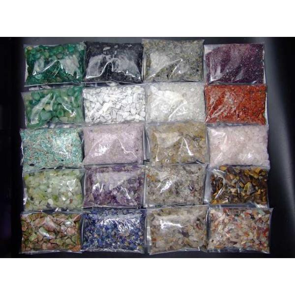 天然石 パワーストーン 浄化用さざれ石 20種類×各100g＝2000g