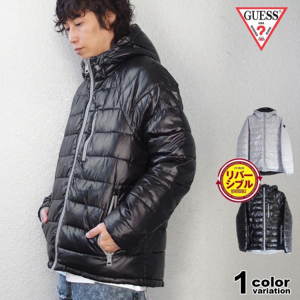 GUESS（ゲス） UK限定モデル 中綿 ジャケット リバーシブル パファー