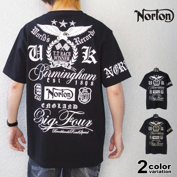 ノートン NORTON Tシャツ 半袖 ワールズレコード 刺繍 プリント
