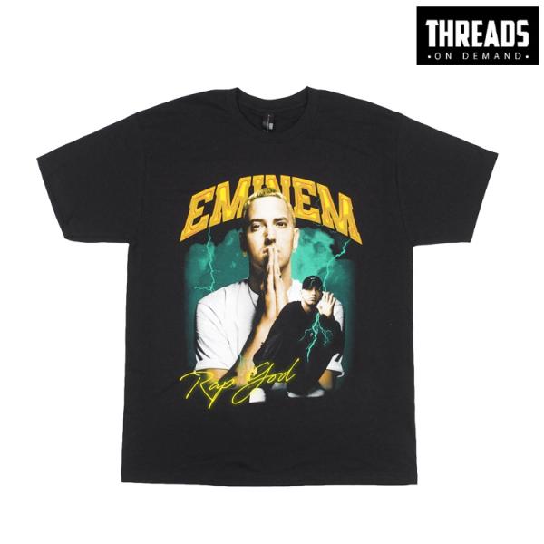 EMINEM プリント ブラック Tシャツ 楽天市場】レビューでクーポン☆スレッド オン デマンド