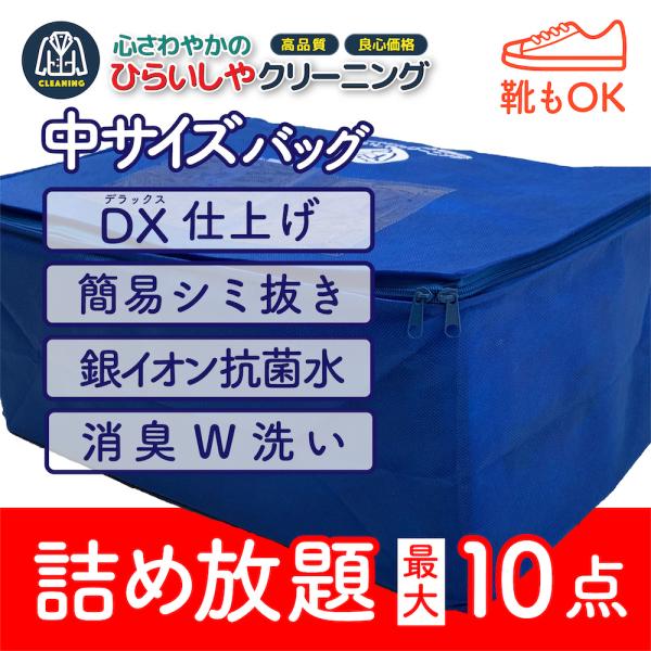 ※12月までSALEは都合により10月15日に終了となります。誠に申し訳ございません■商品名■厚生労働省認可店 宅配クリーニング 衣類 デラックス ２wayウォッシュ付き10点まで詰め放題　※靴もOK■商品説明文■専用バッグにクリーニング対...