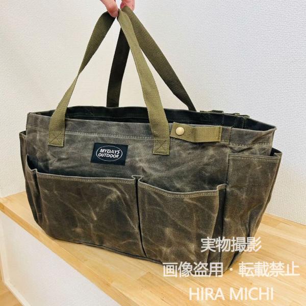 キャンプ 油蝋帆布製 多機能収納バッグ 大容量薪収納バッグ ケース 防水耐久 焚き火用収納袋 アウトドア 登山 46×18×46cm 収納力抜群 丈夫で長持ち