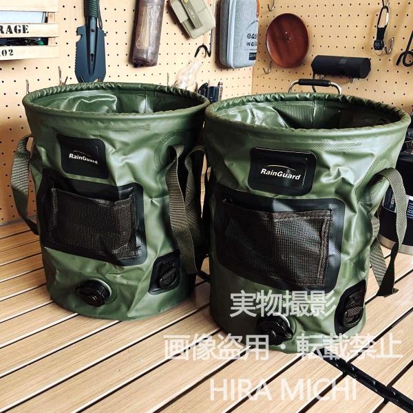 2点セット 折りたたみ自立バケツ シンク EVA素材 大容量25L 27×34cm 釣り用 洗い桶 洗面器 携帯便利 収納簡単 水汲み用 バケツセット アウトドアギア