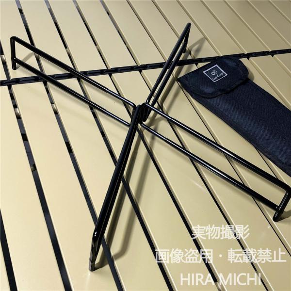 ゴムカバー付き クーラースタンド アルミコンテナスタンド マルチスタンド コンパクト 折りたたみ式 52×7cm 収納ケース付き キャンプ 携帯便利