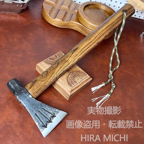 ハンドアックス 手斧 木製ハンドル 鍛造風 薪割り 焚き火 アウトドア キャンプ ブッシュクラフト ソロキャンプ レジャー用品 野外作業