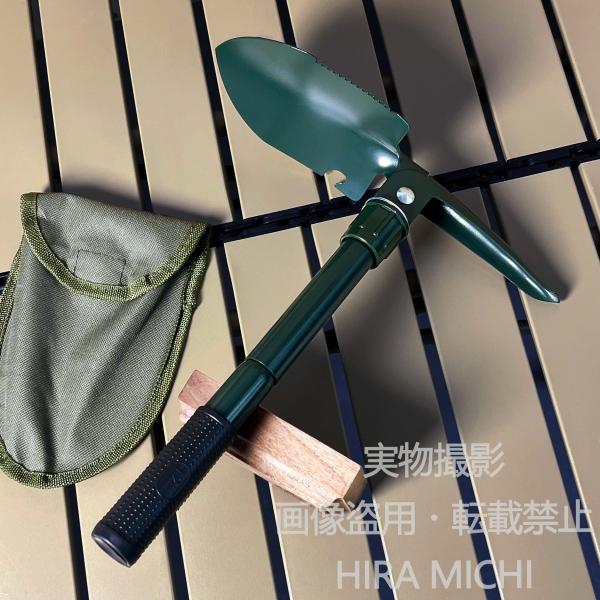 折りたたみ式アウトドアスコップ 収納ケース付 伸縮ハンドル 多機能シャベル スコップ 軽量 コンパクト キャンプ 園芸 防災用品