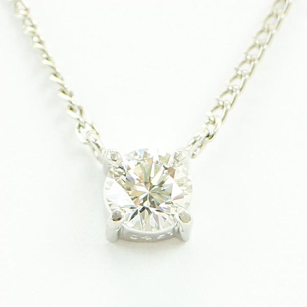 一粒ダイヤモンドネックレスpt850