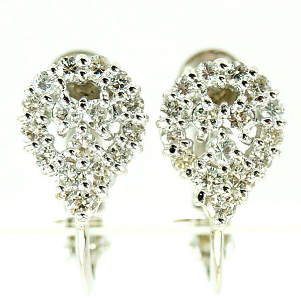 PT900 プラチナ ダイヤモンド0.38ct/0.38ct イヤリング レディース  