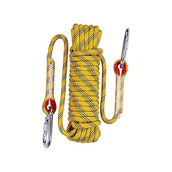 Aoneky 10 mm Static Outdoor Rock Climbing Rope, Fire Escape Safety Rappelli