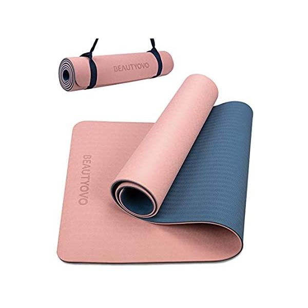 6フィート X 2フィート ストラップ付きヨガマット 1 3インチ 極厚ヨガマット 両面滑り止め プロフェッショナルtpeヨガマット レディース メン Nmmkdyu0p9 その他体育器具 Tizianapepe It