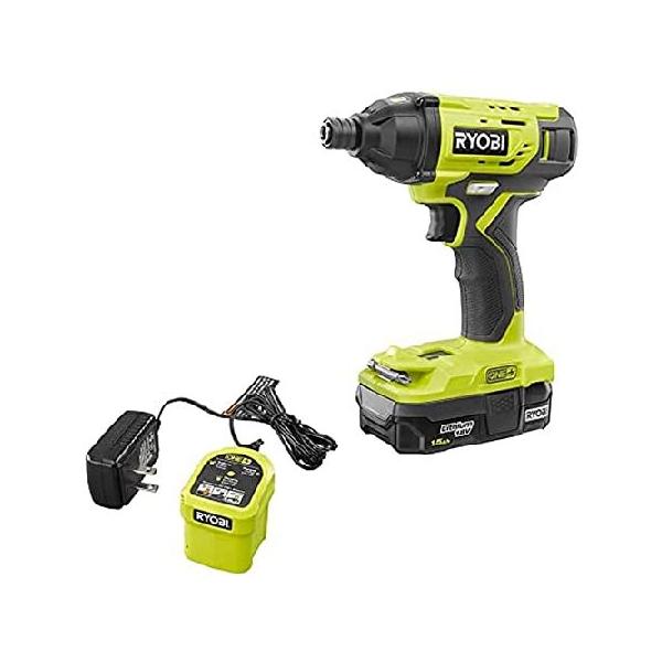 RYOBI ONE 18V Cordless in. Drill Driver Kit with (2) 1.5 Ah Batteries  and Charger並行輸入 通販