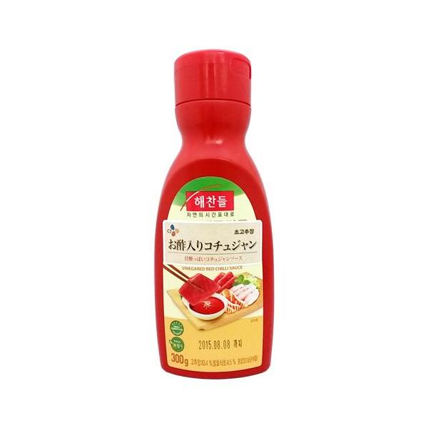 [名称]　コチュジャン（お酢入り） [原材料名]　コチュジャン（果糖ぶどう糖液糖、小麦粉、食塩、唐辛子粉、その他）、砂糖、りんご酢、オリゴ糖、レモンジュース、ごま/酸味料 [内容量]　300g[賞味期限]　別途表記  [保存方法]　直射日光...