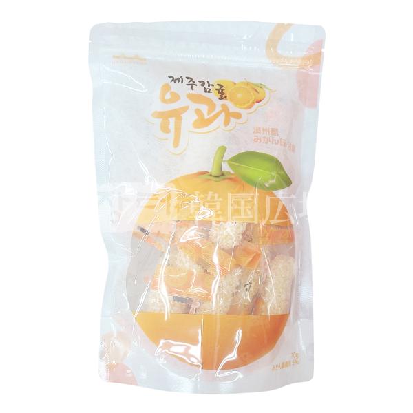 油菓 済州みかん味 70g / ユグァ チェジュ 韓国お菓子 韓国食品 : 韓国