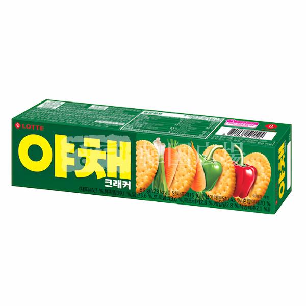 [名称]　スナック菓子[原材料名]　小麦粉、玉ねぎ、植物油脂、 砂糖、長ねぎ、ピーマン、食塩、ブロッコリー、にんじん粉末、パプリカ、ケール、紫キャベツ/調味料、 乳化剤、香料、 酵素剤、（一部に小麦・牛肉・大豆を含む） [内容量]　83g ...