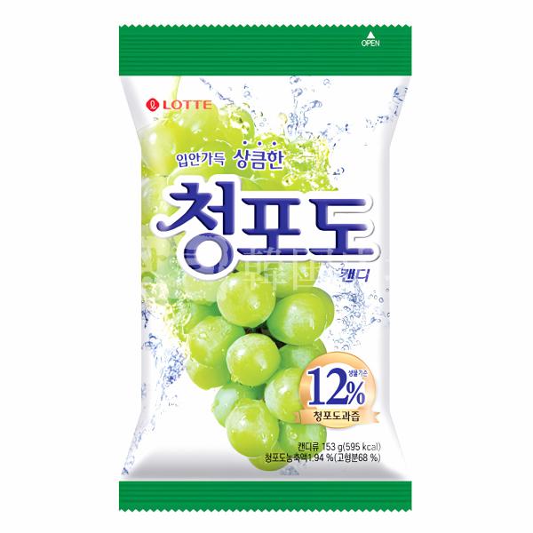 [名称]　キャンディ [原材料名]　砂糖、水あめ、マスカット濃縮液、混合食用油 /酸度調整剤、香料（マスカット香）、着色料（クチナシ青色素、ターメリック色素）、品質保持剤（プロピレングリコール）[内容量]　153g[賞味期限]　別途記載  ...