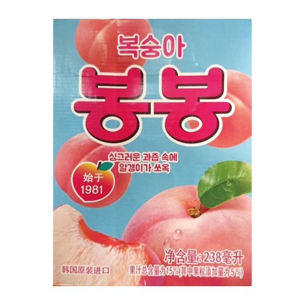 ヘテ 桃ボンボン ジュース 238ml BOX (12本入)