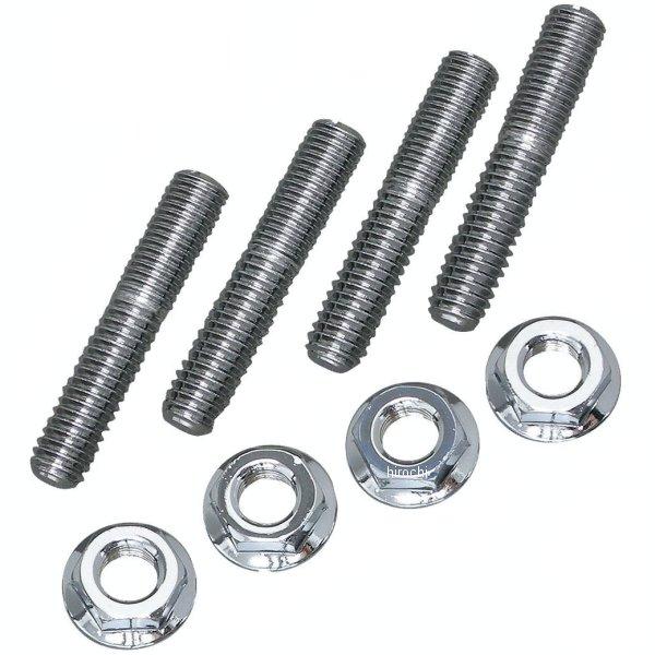 84年以降のビッグツイン86年以降のスポーツスター細目:5/16-24×3/4粗目:5/16-18×1カラー:クローム素材:スチール【セット内容】スタッド×4本 ナット×4個対応純正品番:16715-83009026-NF009026ヤフー...