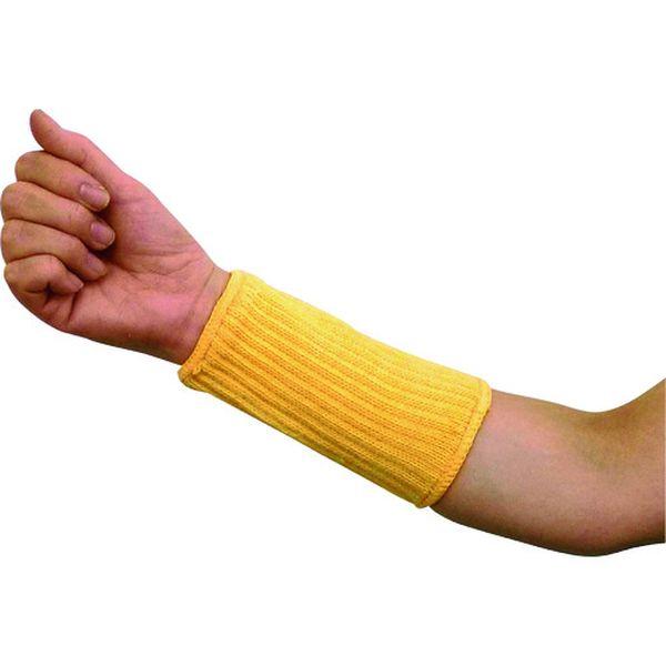 ・色付きの手甲(リストバンド)です。・他に色が4色あり、作業ごとに色分けして使用することができます。・手首の保護に。・異物混入防止に。・色：イエロー・サイズ：フリー・高さ(mm)：10・長さ(mm)：150・幅(mm)：80・ポリエステル、...
