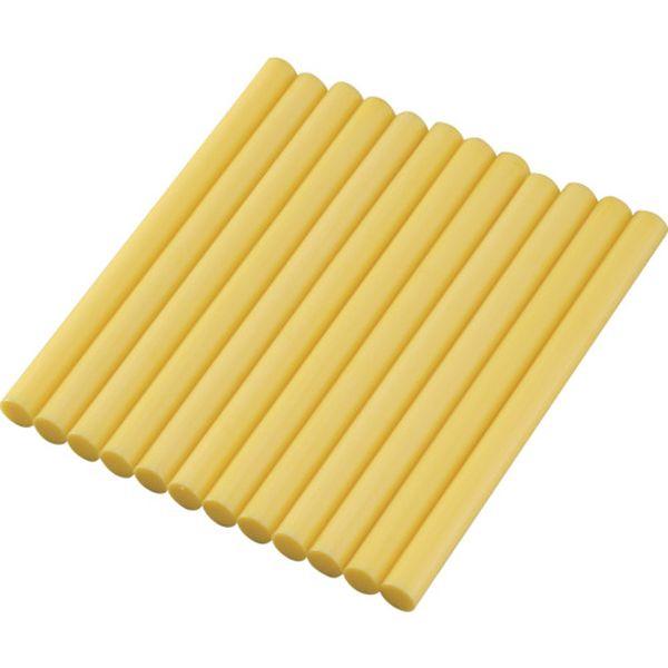 ・使いやすく凸凹面にも接着できます。・木材、紙、皮革、布地の接着に使用できます。・色：イエロー・径(mm)：7.5・長さ(mm)：100・軟化点(℃)：140・サイズ(mm)：約φ7〜7.5×100・ブリスターパック入り・ガンタイプ・1液性...