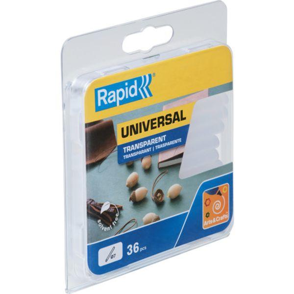 ・Rapid製グルーガン(品番：5001703)用のスティックグルーです。・色：クリア・径(mm)：7・長さ(mm)：90・適合機種：5001703・容量(kg)：0.115・パック入り数(本)：36・適合本体：5001703・EVA樹脂・...