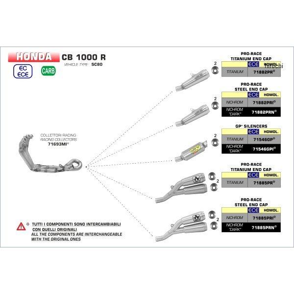 71546GP+71693MI A[ ARROW tGL][Xg GP2 18N-20N CB1000R `^/`^Gh HDX