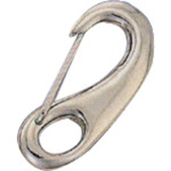 ・バネ状のリング部分を押し込むことで開閉することができます。・フック部とチェーン・ロープを入れる部分が分かれています。・チェーン・ワイヤー・ロープ等の連結金具として、また端末の金具のジョイントに。・丸みがある形状なので、ネット・ロープなどが...