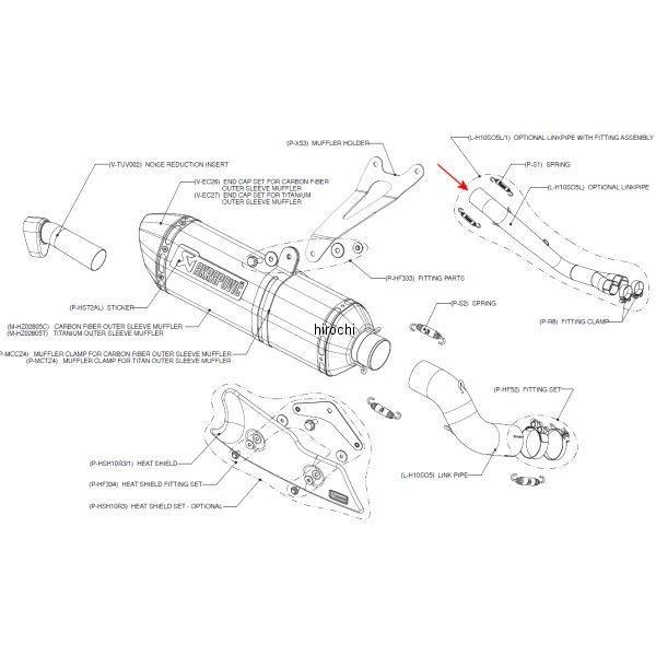 L-H10SO5L/1 AN|rb` AKRAPOVIC IvViNpCv 08Nȍ~ CB1000R HDX