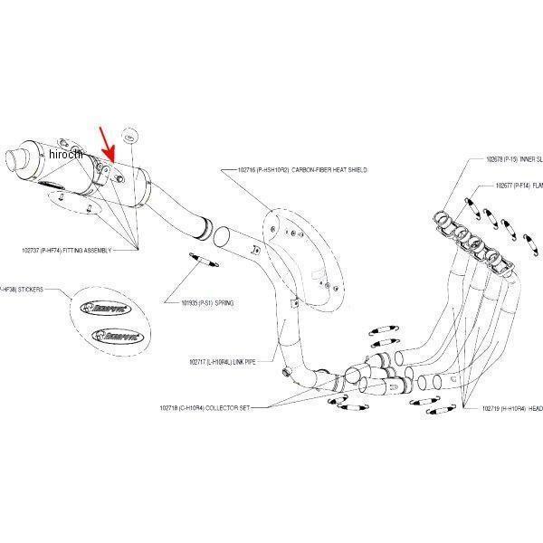 M-H10R4-LTT AN|rb` AKRAPOVIC yATCT[ 04N-05N CBR1000RR `^ HDX