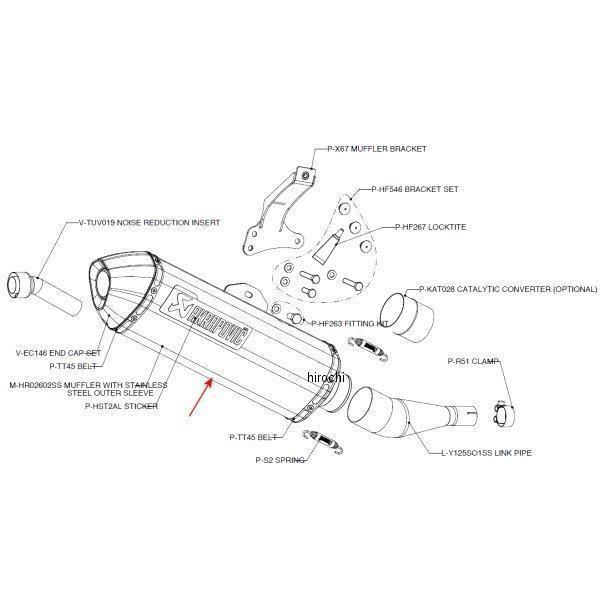 M-HR02602SS AN|rb` AKRAPOVIC yATCT[ R-TYPE E1 X-MAX125AX-CITY125 XeX HDX