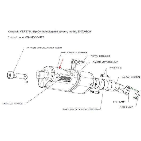 M-HT00301T/2 AN|rb` AKRAPOVIC yATCT[ T-TYPE E1dl 07N-10N VERSYS `^ HDX