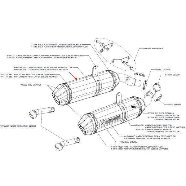 M-HZ03602CL AN|rb` AKRAPOVIC yATCT[ Z-TYPE E1dl  08N-09N gCAt Xg[ggv J[{ HDX