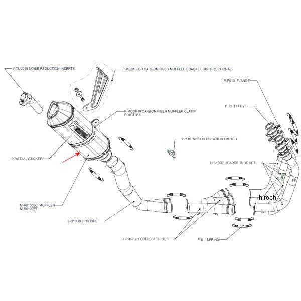 M-R01005C 1860-0271 AN|rb` AKRAPOVIC yATCT[ R-TYPE J[{ 60/350/69X48 HDX