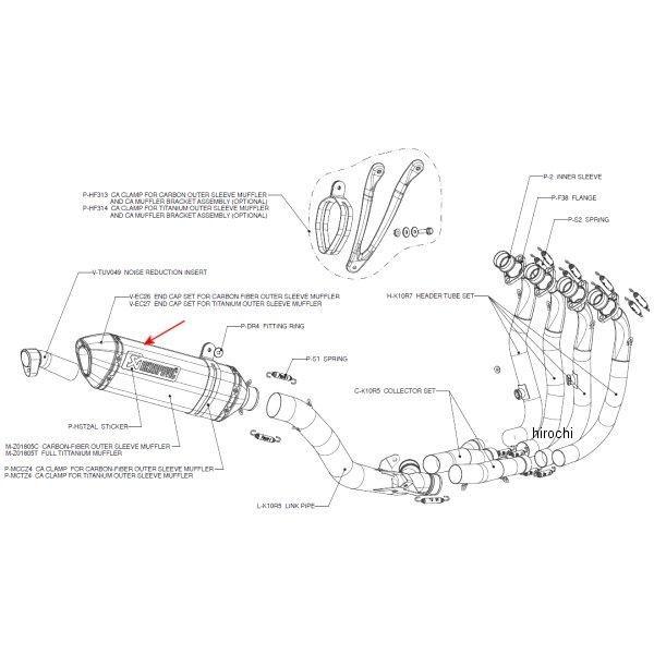 M-Z01805T AN|rb` AKRAPOVIC yATCT[ Z-TYPE 08N-09N ZX-10R `^ HDX