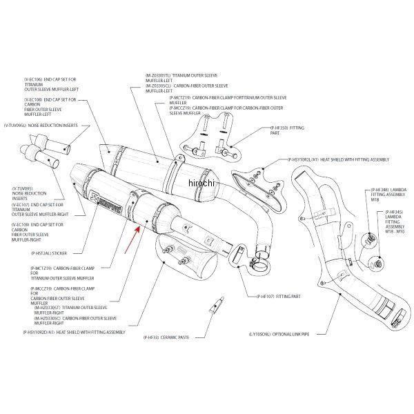 M-Z03305T AN|rb` AKRAPOVIC yATCT[ Z-TYPE E 09N-11N YZF-R1 `^ (50/320/58) HDX