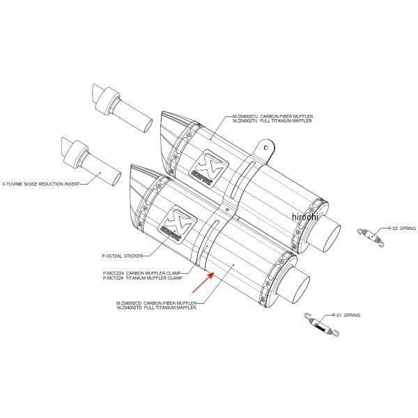 M-Z04002CD AN|rb` AKRAPOVIC yATCT[ Z-TYPE p 09N-10N hDJeB Xg[gt@C^[ J[{ HDX