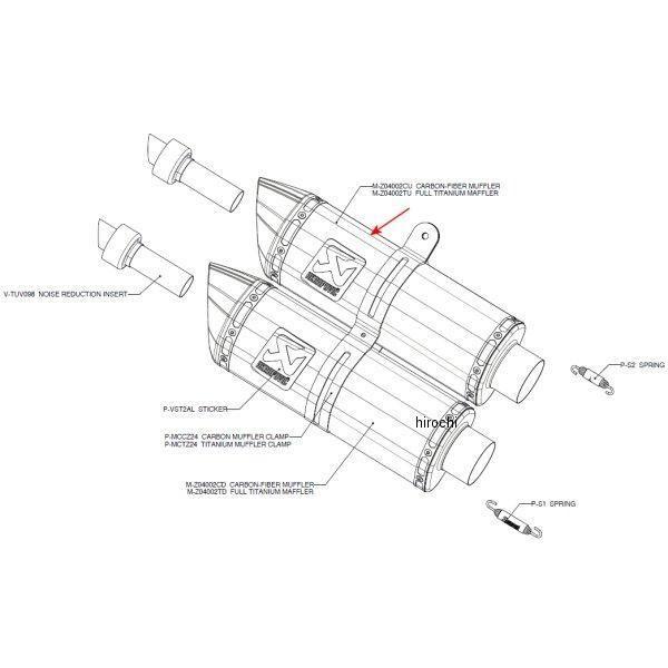M-Z04002CU AN|rb` AKRAPOVIC yATCT[ Z-TYPE 㑤 09N-10N hDJeB Xg[gt@C^[ J[{ HDX