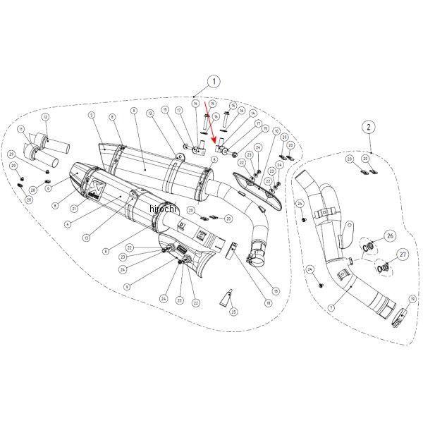 P-DR71 �A�N���|�r�b�` AKRAPOVIC �f�B�X�^���X�����O YZF-R1 HD�X