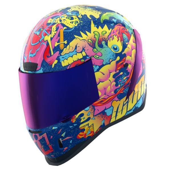0101-17921 アイコン ICON フルフェイスヘルメット AIRFORM SCATTERBRAIN 紫 2XLサイズ SP店