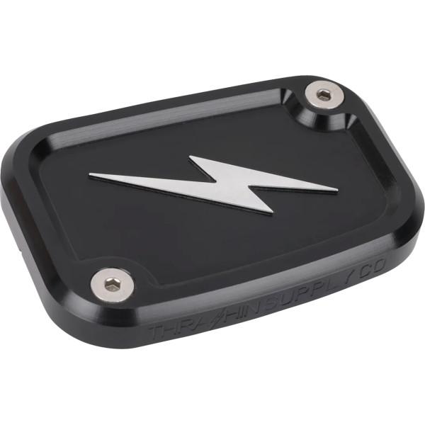 【USA在庫あり】 0610-2385 THRASHIN SUPPLY CO. マスターシリンダーカバー フロント ハーレー ソフテイル ブラック/2カット SP店