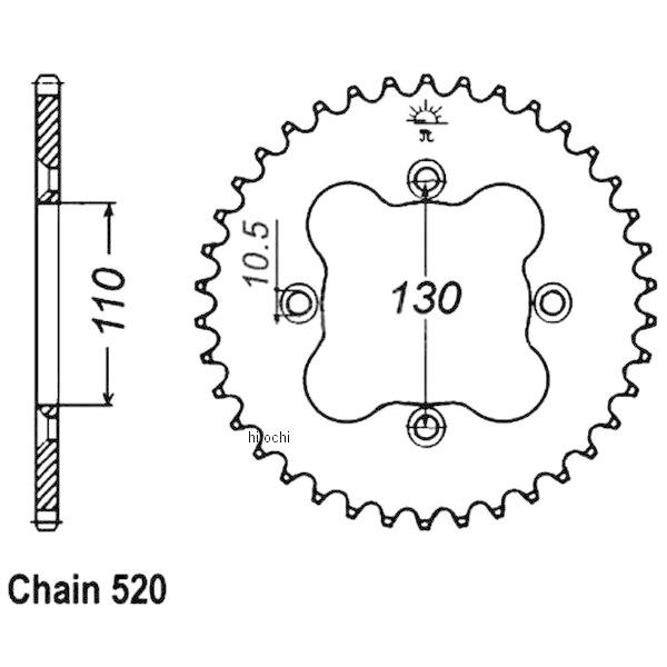【USA在庫あり】 JTR1350-36 JT チェーン JT Chains スプロケット リア 36T/520 01年-05年 TRX400EX スチール SP店