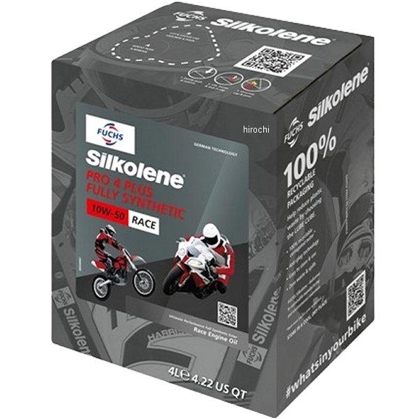 SIL602013729 シルコリン SILKOLENE 4st エンジンオイル PRO 4 PLUS 10W-50 4リットル SP店