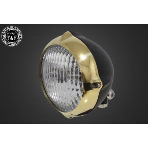 4021620 ガレージT&F 4.5in ビンテージヘッドライト(真鍮/マット