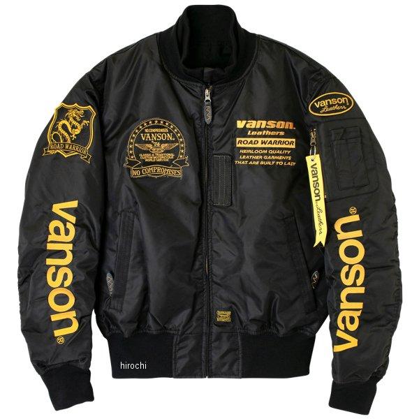 TVS2408W バンソン VANSON 2024年秋冬モデル MA-1 ジャケット 黒/黄 L 