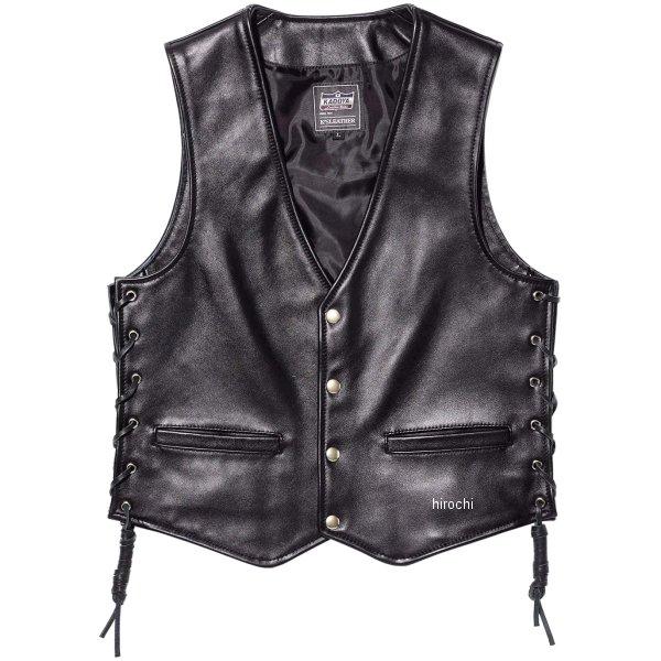 カドヤ 0522 KADOYA 秋冬モデル BUTTON DOWN VEST レザーベスト 黒 LL 