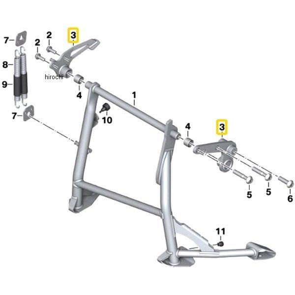 BMW 46521599188 BMW純正 固定プレート センタースタンド 右 JP店